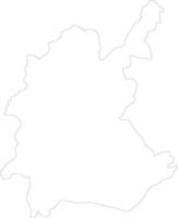 Diyala Iraq outline map vector