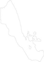 Debub Eritrea outline map vector