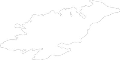 Donegal Ireland outline map vector