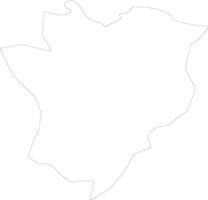 el seybo dominicano república contorno mapa vector