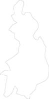 Gitega Burundi outline map vector