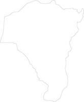 Faranah Guinea outline map vector