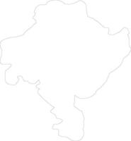 Ghazni Afghanistan outline map vector