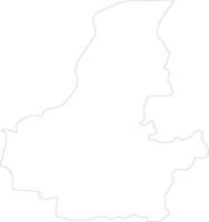 Faryab Afghanistan outline map vector