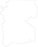 Gabu Guinea Bissau outline map vector