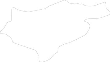 El Tarf Algeria outline map vector