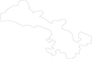 Gansu China contorno mapa vector