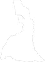 Extreme-Nord Cameroon outline map vector