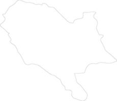 Gjirokaster Albania outline map vector