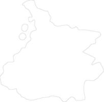 Hautes-Pyrenees France outline map vector