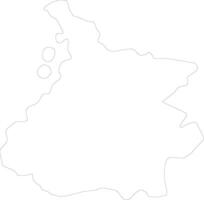 Hautes-Pyrenees France outline map vector