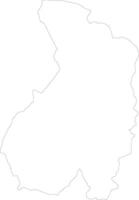 Haut-Ogooue Gabon outline map vector