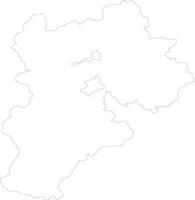 Hebei China outline map vector