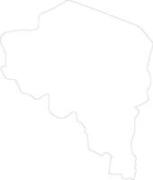 Kerman Iran outline map vector