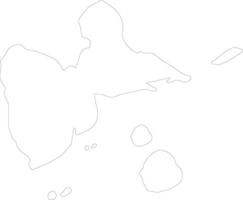 Guadeloupe France outline map vector