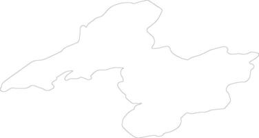 Gwynedd United Kingdom outline map vector