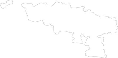 Hainaut Belgium outline map vector