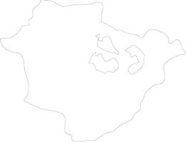 Hajdu-Bihar Hungary outline map vector