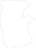 Haut-Sassandra Ivory Coast outline map vector