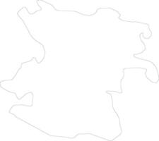 Hamadan Iran outline map vector