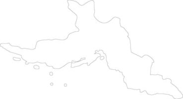 Hormozgan Iran outline map vector