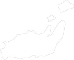 Inagua The Bahamas outline map vector