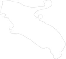 Ilam Iran outline map vector