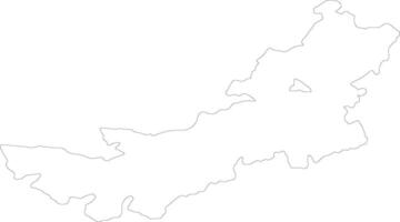 Inner Mongol China outline map vector