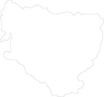 Huesca Spain outline map vector