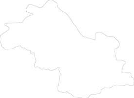 Isere France outline map vector