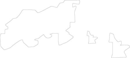 Islands Hong Kong outline map vector