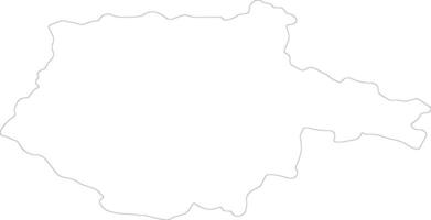 Jihocesky Czech Republic outline map vector
