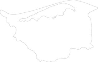 Kafr ash Shaykh Egypt outline map vector