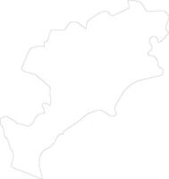 Jutiapa Guatemala outline map vector