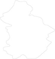 Jura France outline map vector