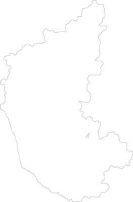 Karnataka India outline map
