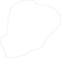 Kerouane Guinea outline map vector