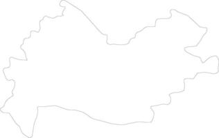 Kermanshah Iran outline map vector