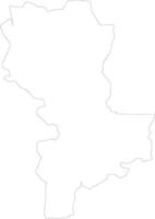 Kasai-Oriental Democratic Republic of the Congo outline map vector