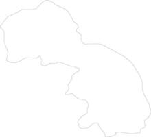 Kukes Albania outline map vector