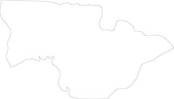 Koundara Guinea outline map vector