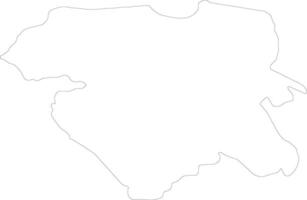 Kordestan Iran outline map vector