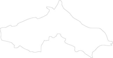 Koprivnicko-Krizevacka Croatia outline map vector