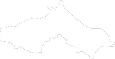 Koprivnicko-Krizevacka Croatia outline map vector