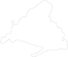 Madrid Spain outline map vector