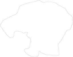 Kinshasa City Democratic Republic of the Congo outline map vector