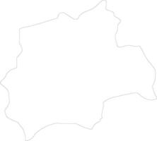 Kindia Guinea outline map vector