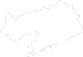 Liaoning China outline map vector