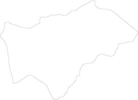 Komondjari Burkina Faso outline map vector