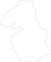 Marahoue Ivory Coast outline map vector